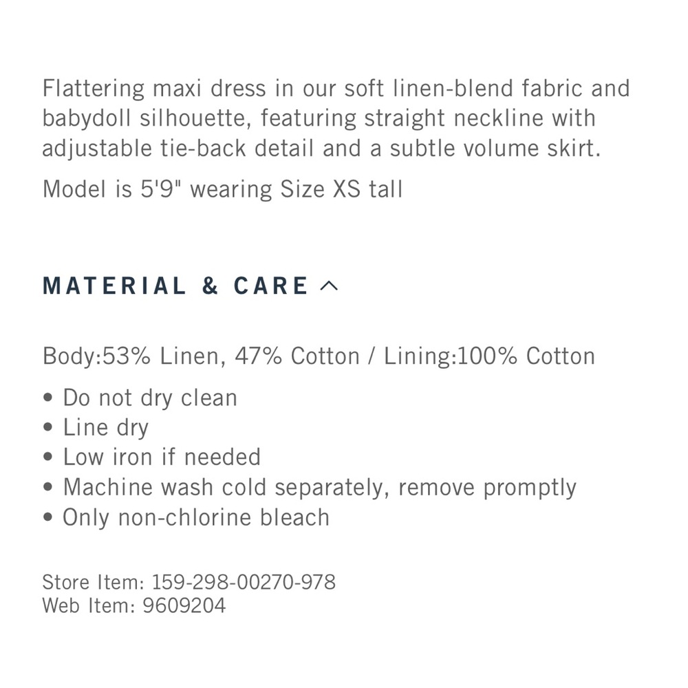 Abercrombie & Fitch Tie Back Babydoll Maxi Dress - Picture 8 of 11